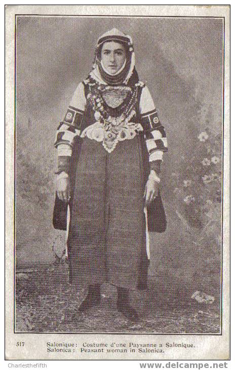 1923 SUPERB OLD CARD \"SALONICA PEASANT WOMAN\" - Grèce