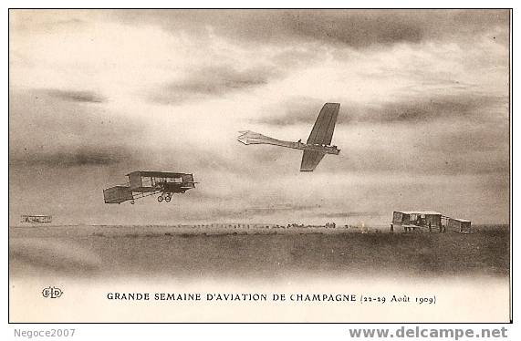 RARE!!!!!!!!grande Semaine D´aviation En Champagne Aout 1909 Trés Belle Carte - 1914-1918: 1st War