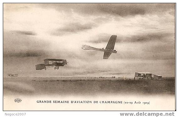 RARE!!!!!!!!grande Semaine D´aviation En Champagne Aout 1909 Trés Belle Carte - 1914-1918: 1ère Guerre