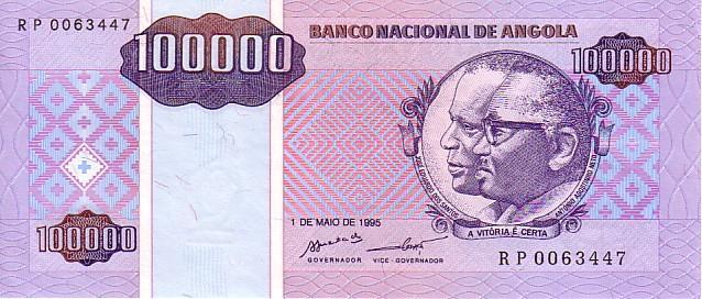 ANGOLA  100 000 Kwanzas Reaj. Daté Du 01-05-1995  Pick 139   ****BILLET  NEUF**** - Angola