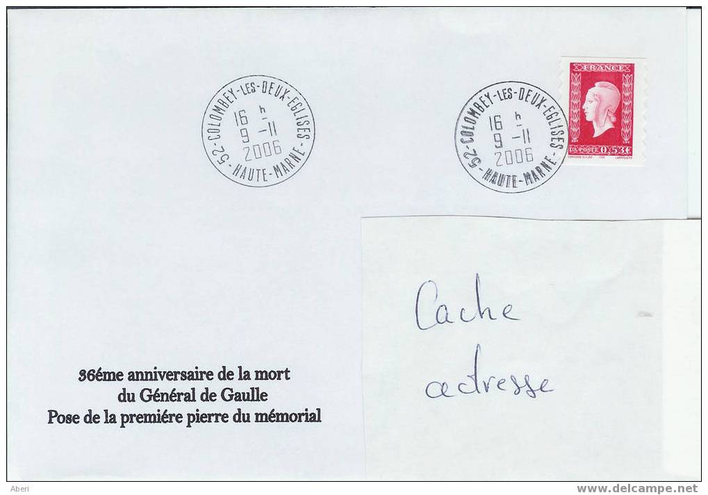 1354  DE GAULLE- 36éme Anniversaire De Sa Mort. COLOMBEY - De Gaulle (General)