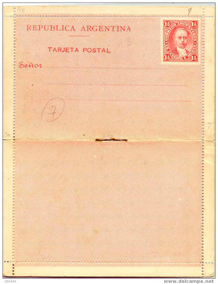 Postal Starionary Old Argentina 7 With Reply - Postwaardestukken