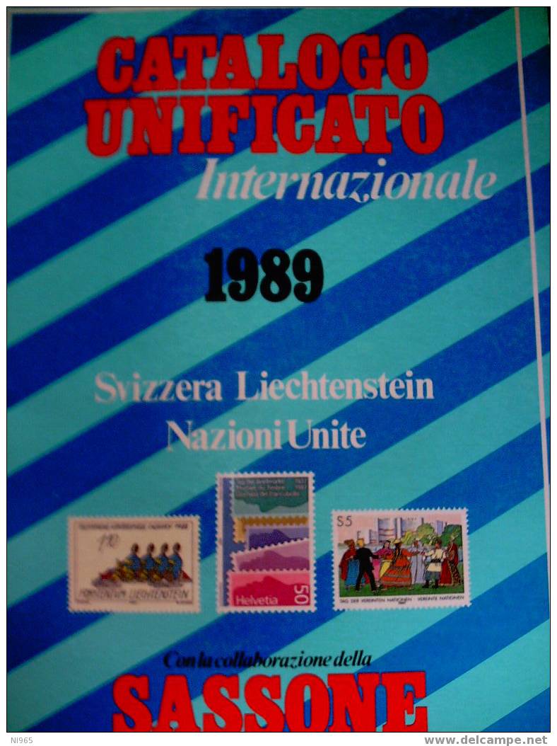 CATALOGO UNIFICATO SVIZZERA - LIECHTENSTEIN  ANNO 1989 - Zwitserland