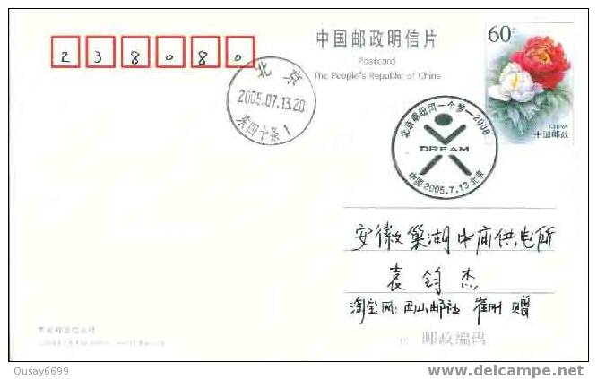 Beijing 2008 Olympic Games´ Postmark,beijing's Olympic Dream - Estate 2008: Pechino