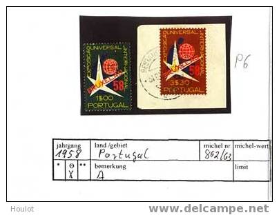 PORTUGAL  Mi.N° 863/63 1958, 7. März. Weltausstellung In Brüssel. Gestempelt, - Usado