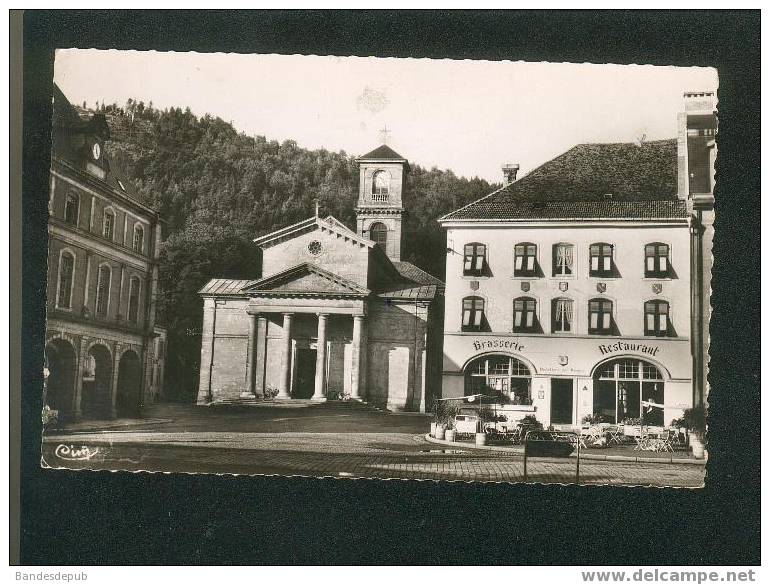 CPSM - Raon L' Etape ( Vosges 88) - Eglise Saint Luc ( Restaurant Brasserie Hostellerie Des Vosges COMBIER CIM 21) - Raon L'Etape