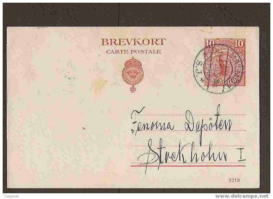 SWEDEN - 1920 ENTIRE COMMERCIAL CARD 10ore - Covers & Documents