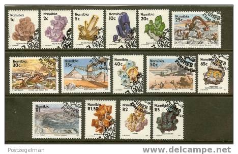 NAMIBIA 1991 CTO Stamp(s) Minerals 683-697 #7167 - Minerals