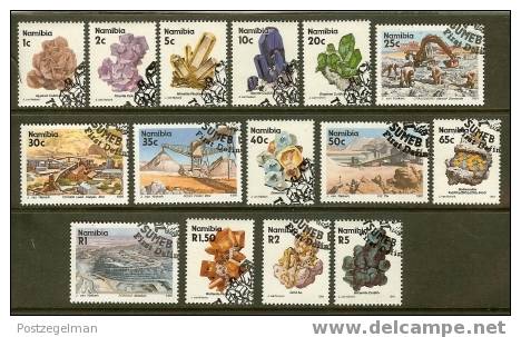 NAMIBIA 1991 CTO Stamp(s) Minerals 683-697 #7170 - Minéraux