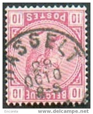 N°38 - 10 Centimes Rose, Obl. Sc HASSELT 29 Octobre 1884 Centrale.  TB  - 2408 - 1883 Leopold II