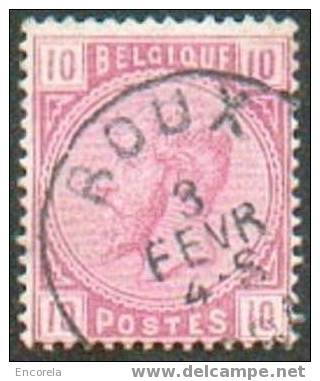 N°38 - 10 Centimes Rose, Obl. Sc ROUX 3 Février 1884 Centrale.  TB - 2411 - 1883 Leopold II
