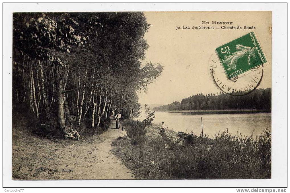 K7 - LAC Des SETTONS  (commune De MONTSAUCHE Les SETTONS) - Chemin De Ronde (Jolie Carte Animée) - Montsauche Les Settons