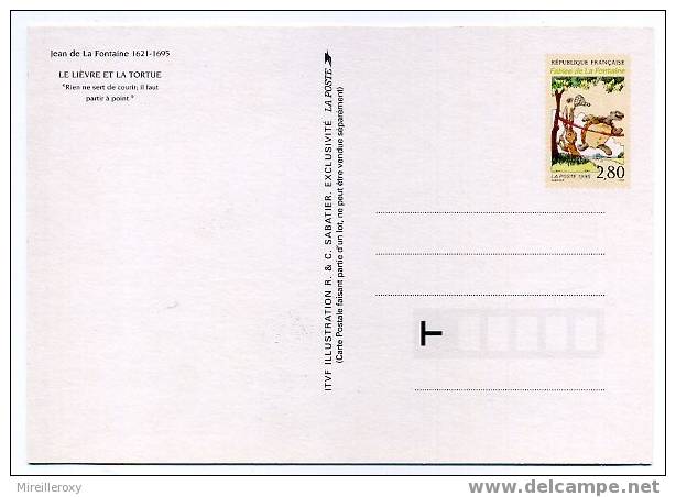 ENTIER POSTAL STATIONERY  LE LOUP ET L´AGNEAU - Conigli