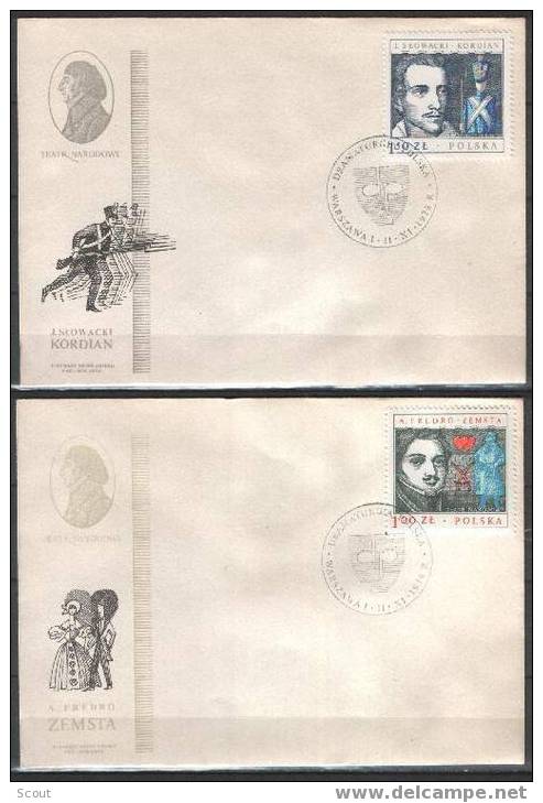 POLONIA - POLAND - POLOGNE - 1978 - DRAMMATURGES POLONAIS - YT 2407/2412 FDC - FDC