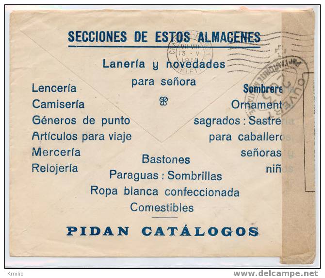 1918 1ª Guerra Mundial Carta De Barcelona A Suiza Censurada - Briefe U. Dokumente