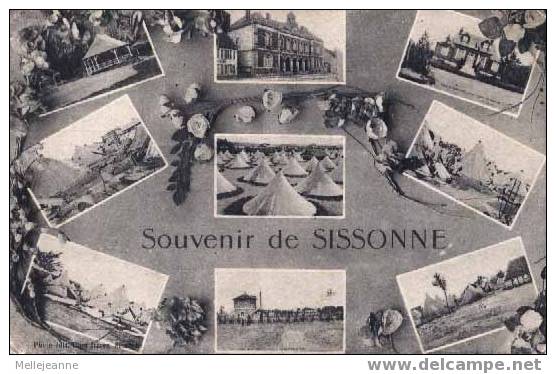 Cpa Souvenir De Sissonne (02)  1913 , Ed Ruet Frères - Sissonne