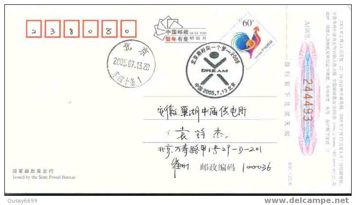 Beijing 2008 Olympic Games´ Postmark, Beijing´s Dream - Zomer 2008: Peking