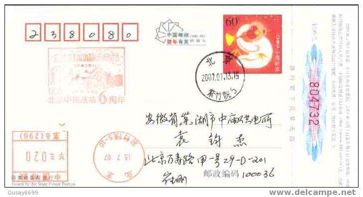 Beijing 2008 Olympic Games´ Postmark, The Sixth Anniversary Of Beijing’s Successful Bidding - Verano 2008: Pékin