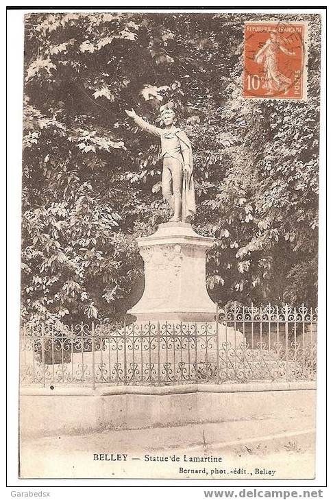 CPA De BELLEY - Statue De Lamartine. - Belley