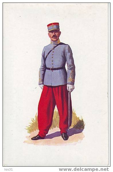 Militaires - Uniformes - H917 - Tirailleurs 1913 - Officier Français  - Bon état - Uniformes