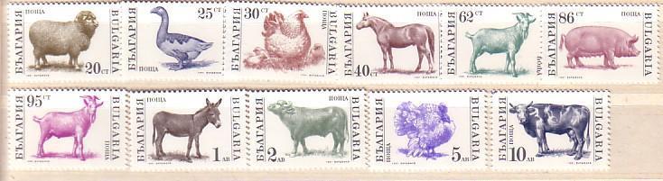 1991/92  ANIMALS-Family   11v.-MNH  BULGARIA  /Bulgarie - Ferme