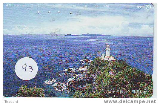 Télécarte PHARE (93) VUURTOREN LIGHTHOUSE LEUCHTTURM  FARO FAROL Phonecard Japon - Leuchttürme