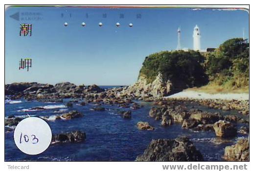 Télécarte PHARE (103) VUURTOREN LIGHTHOUSE LEUCHTTURM  FARO FAROL Phonecard Japon - Faros