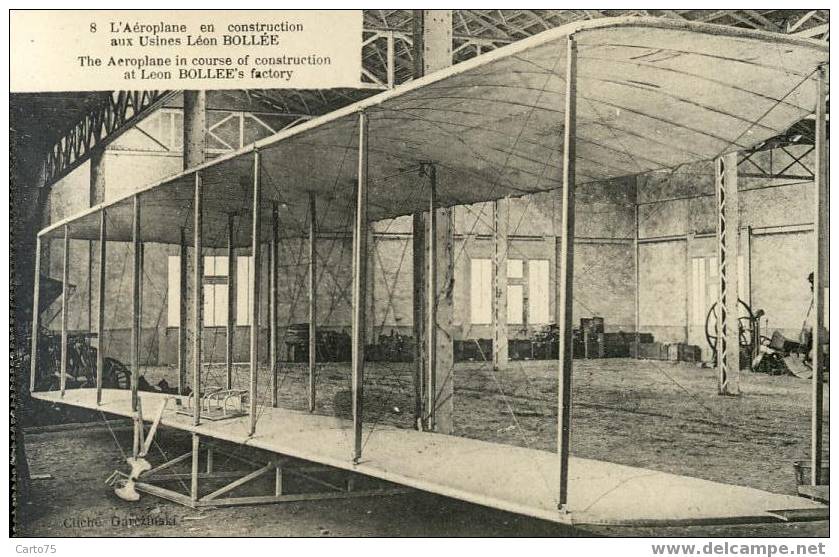 AVIATION - La Conquête De L'Air - Aéroplane En Construction Aux Usines Léon Bollée LE MANS 72 - ....-1914: Precursors