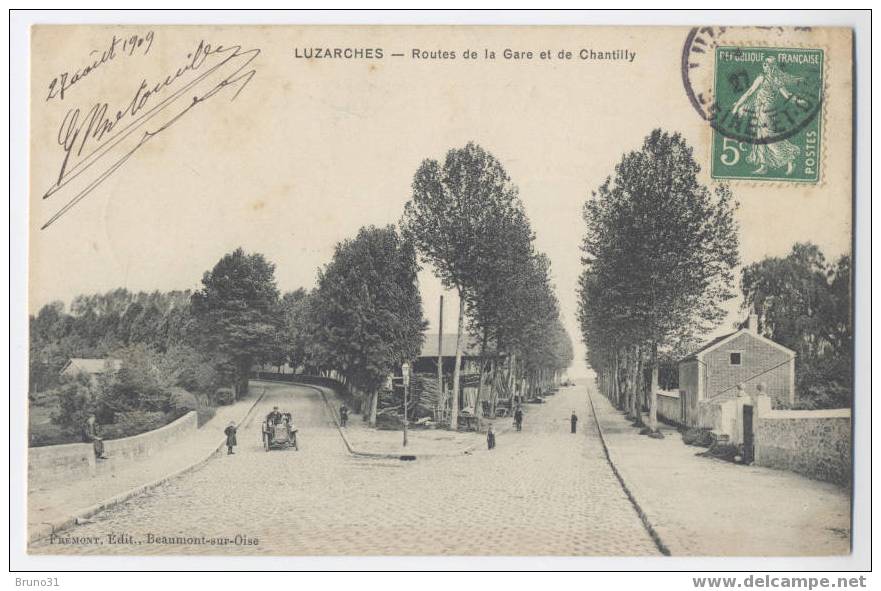 LUZARCHES : Routes De La Gare Et De Chantilly . Frémont éditeur . - Luzarches