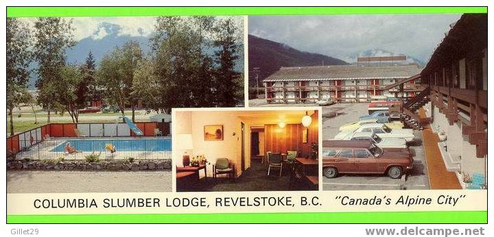 REVELSTOKE,B.C. - COLOMBIA SLUMBER LODGE  - ANIMATED OLD CARS - - Andere & Zonder Classificatie