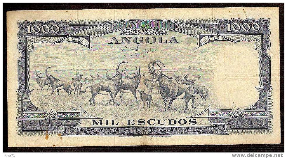 **pas Courant** 1000 Escudos   "ANGOLA"  10 Juin 1970  P98       Ble 6 - Angola