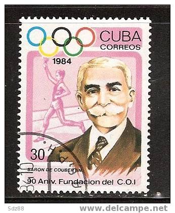 Cuba  90° Anniversaire De La Fondation Du CIO  1984 Pierre De Coubertin - Autres & Non Classés