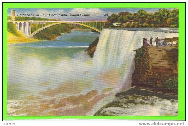 NIAGARA FALLS, ONARIO - AMERICAN FALLS FROM GOAT ISLAND - ANIMATED - - Niagarafälle