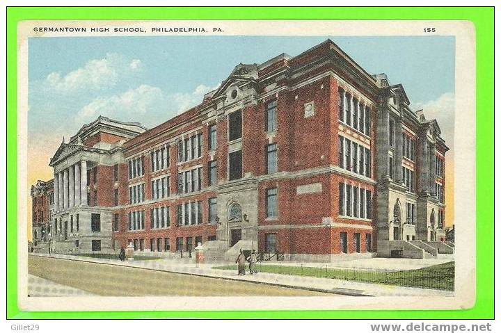 PHILADELPHIA, PA - GERMANTOWN HIGH SCHOOL - ANIMATED - BUFFALO PAPER & POST CARD CO - - Philadelphia