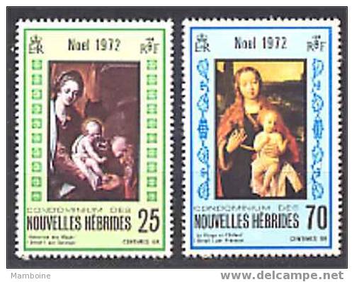 Nouvelles Hebrides  Noel 1972  N 350/51 Neuf X X - Unused Stamps