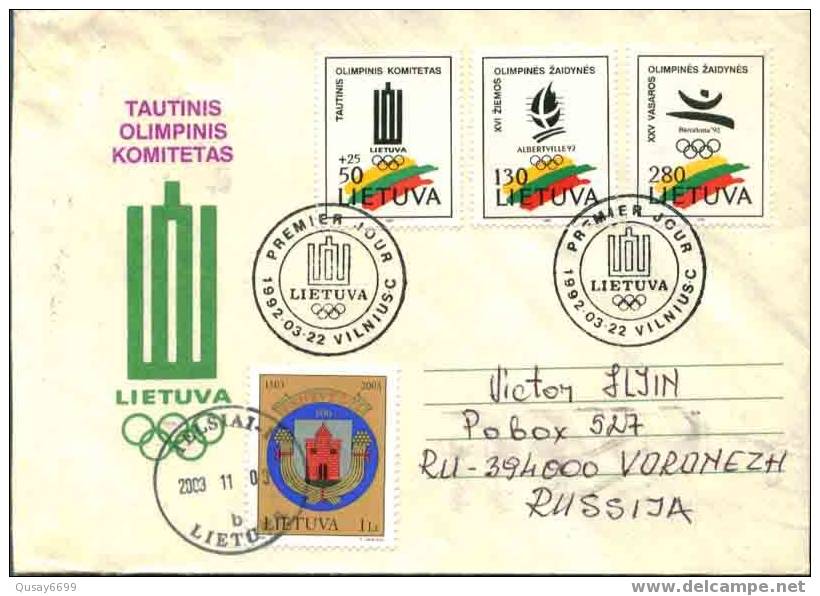 Lituania ,FDC,Olympic Games - Summer 1992: Barcelona