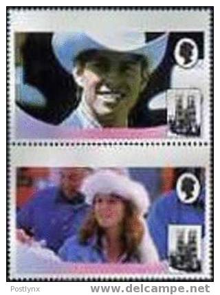 MONTSERRAT 1986, Royal Wedding $2 Se-tenant, ERROR:Missing Purple /Fehler, Erreur, Erreur, Errore,fout - Montserrat