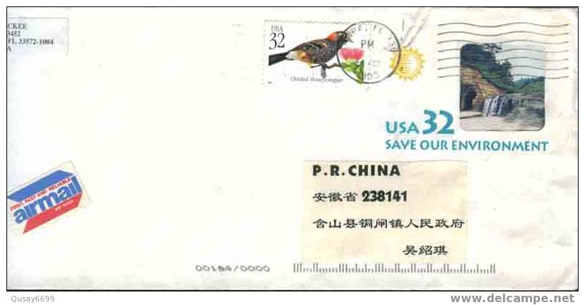 USA, Postal Stationery, Save Our Environment,bird - Umweltverschmutzung