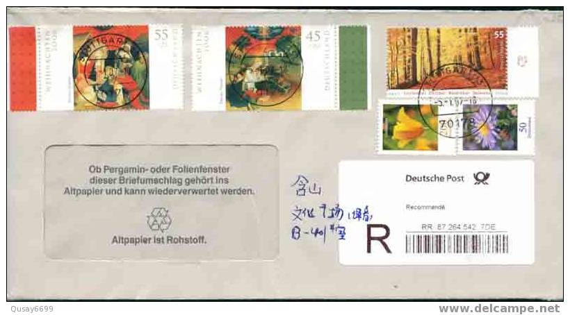 Germany ,used Cover, Autumn ,flowers,Christmas. - Boxe