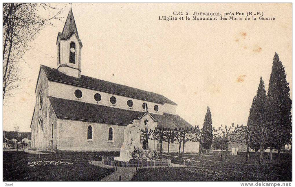 JURANCON - EGLISE ET MONUMENT AUX MORTS - Jurancon