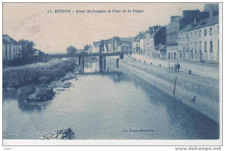 35.126/ REDON - Quai St Jacques Et Pont De La Digue - Redon