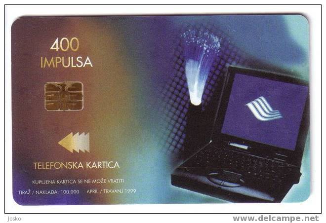 BLUE CARD - 400. UNITS (  Bosnia & Herzegovina  )  Computer - Computers - Bosnia