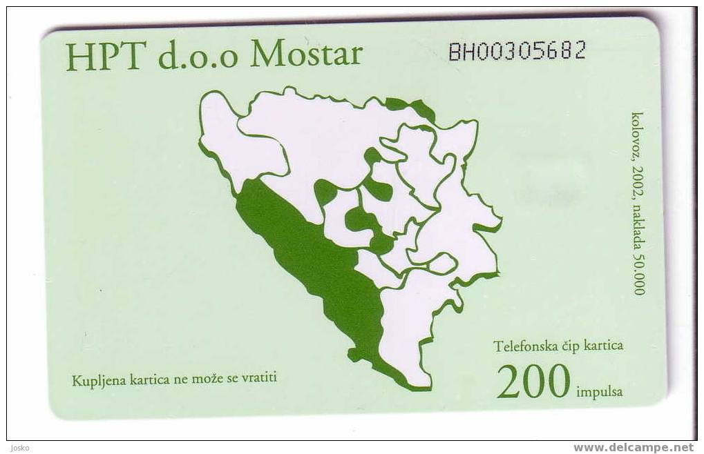 HERCEG-BOSNA ... Mostar - Croatian Part In Bosnia And Herzegovina OLD BRIDGE 08/2000 - 50.000 Ex Pont Ponte - Andere - Europa