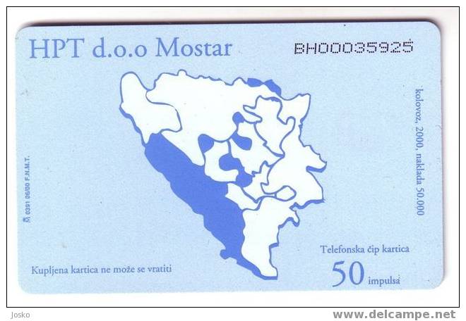 HERCEG-BOSNA ... Mostar - Croatian Part In Bosnia And Herzegovina * STEĆAK * 08/2000. - 50.000 Ex. * Bosnie - Yougoslavie
