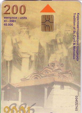 Saints Cyril & Metodius ( Macedonia ) * Art - Architecture - Map On Back - Religion - Icon - Icons - Church - Nordmazedonien