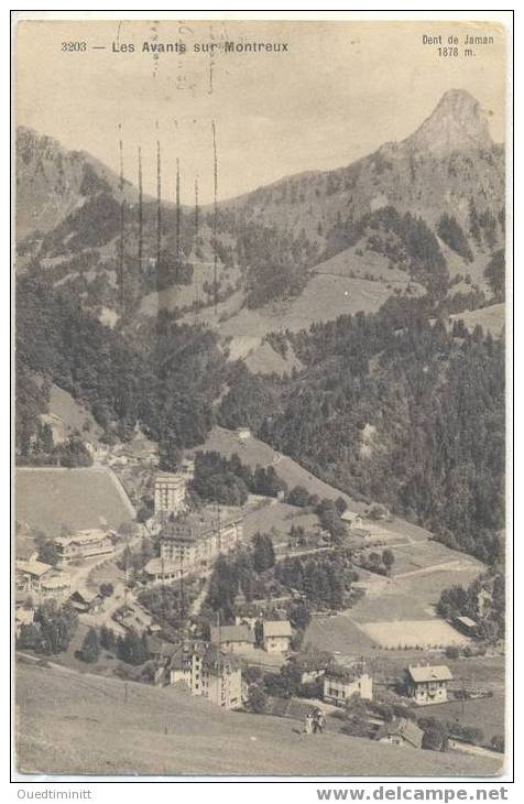 Les Avants Sur Montreux.Dent De Jaman.1920.Belle Cpa. - Montreux