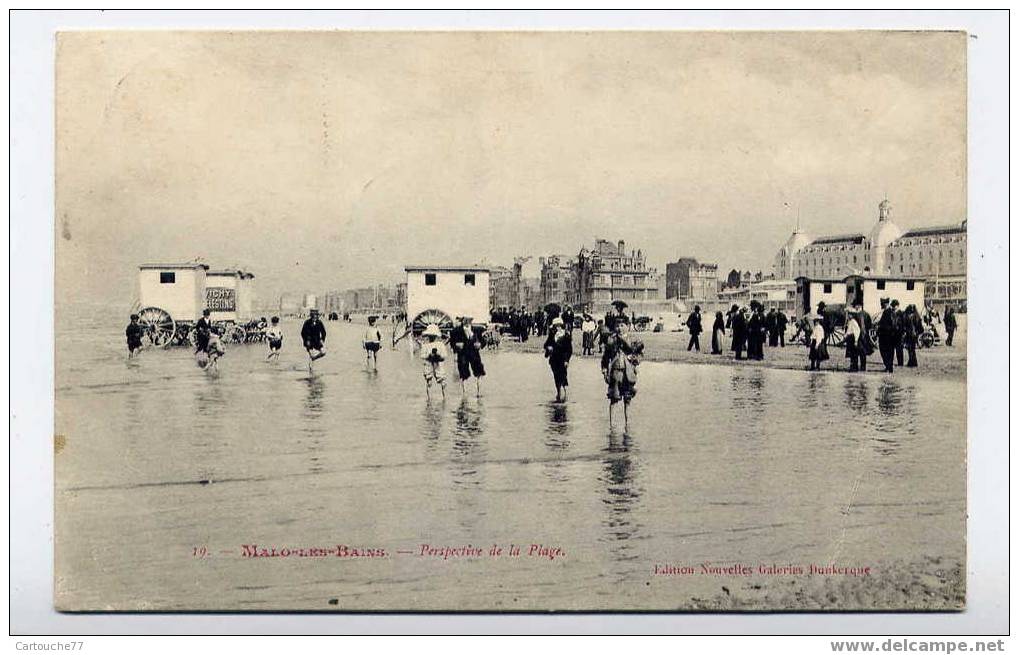 K7 - MALO-les-BAINS - Perspective De La Plage (Jolie Carte Animée De 1906) - Malo Les Bains