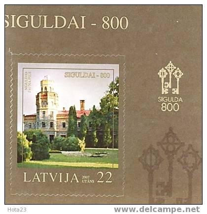 LATVIA-Sigulda-800-churc And Bobsley Track 2007 MNH  (corner Stamps) - Latvia