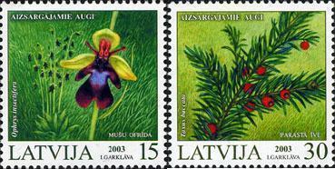 Latvia-Protected Plants Of Latvia -USED-2003 - Lettonie