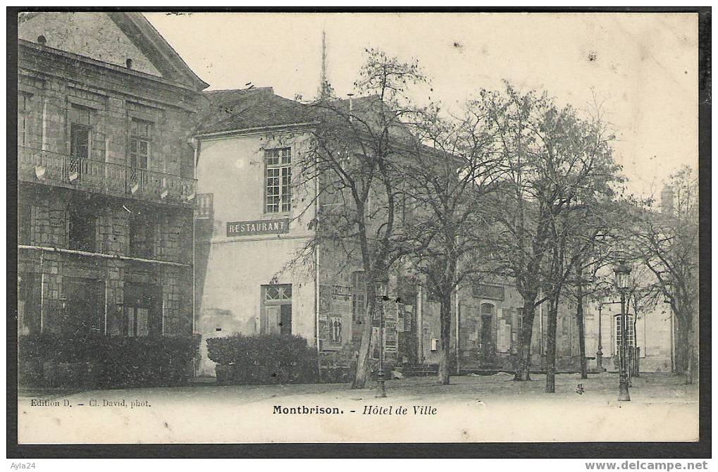 CPA  42    MONTBRISON   Hôtel De Ville   Restaurant   1904 - Montbrison